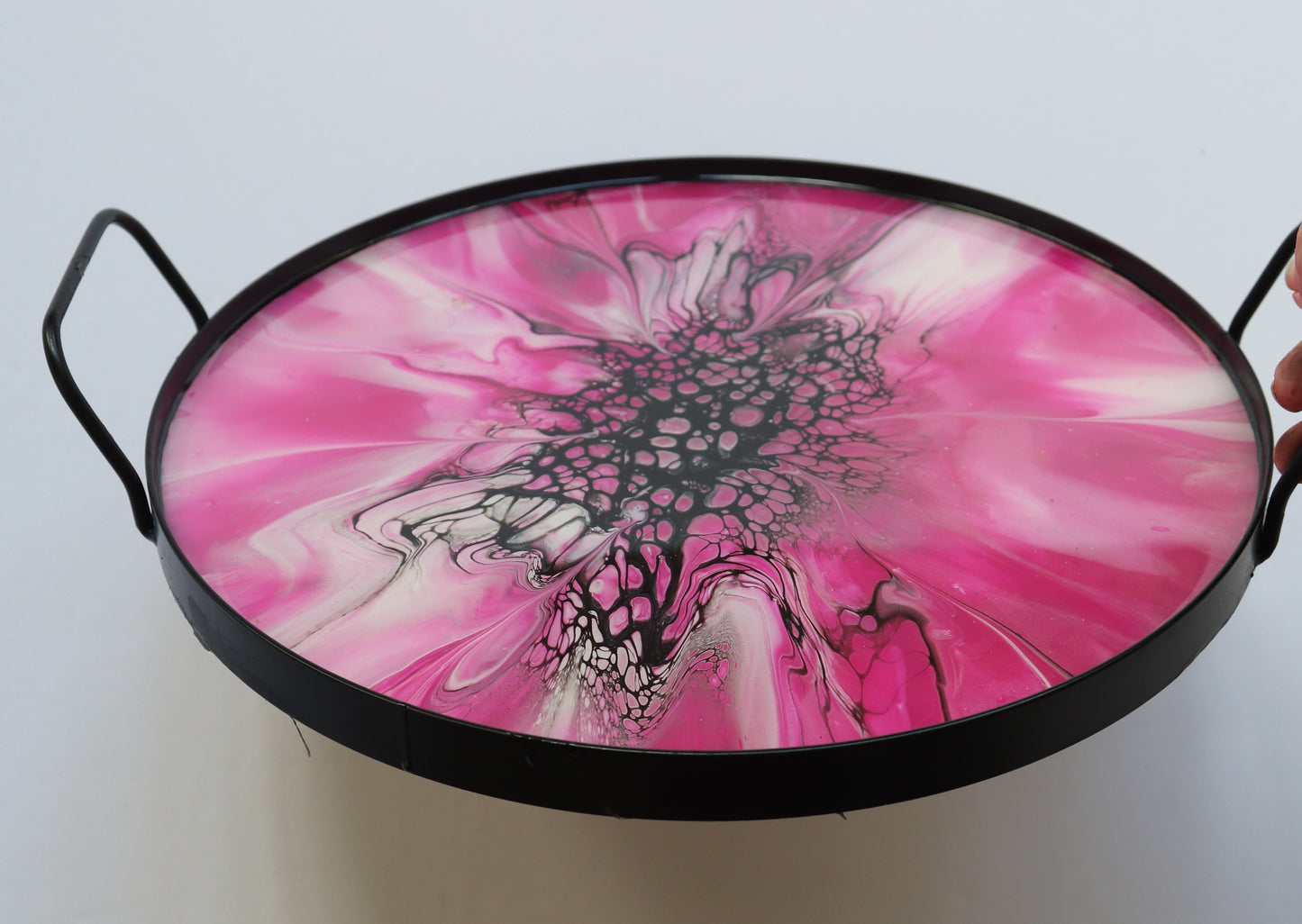 12" Round Serving Tray - Pink 5