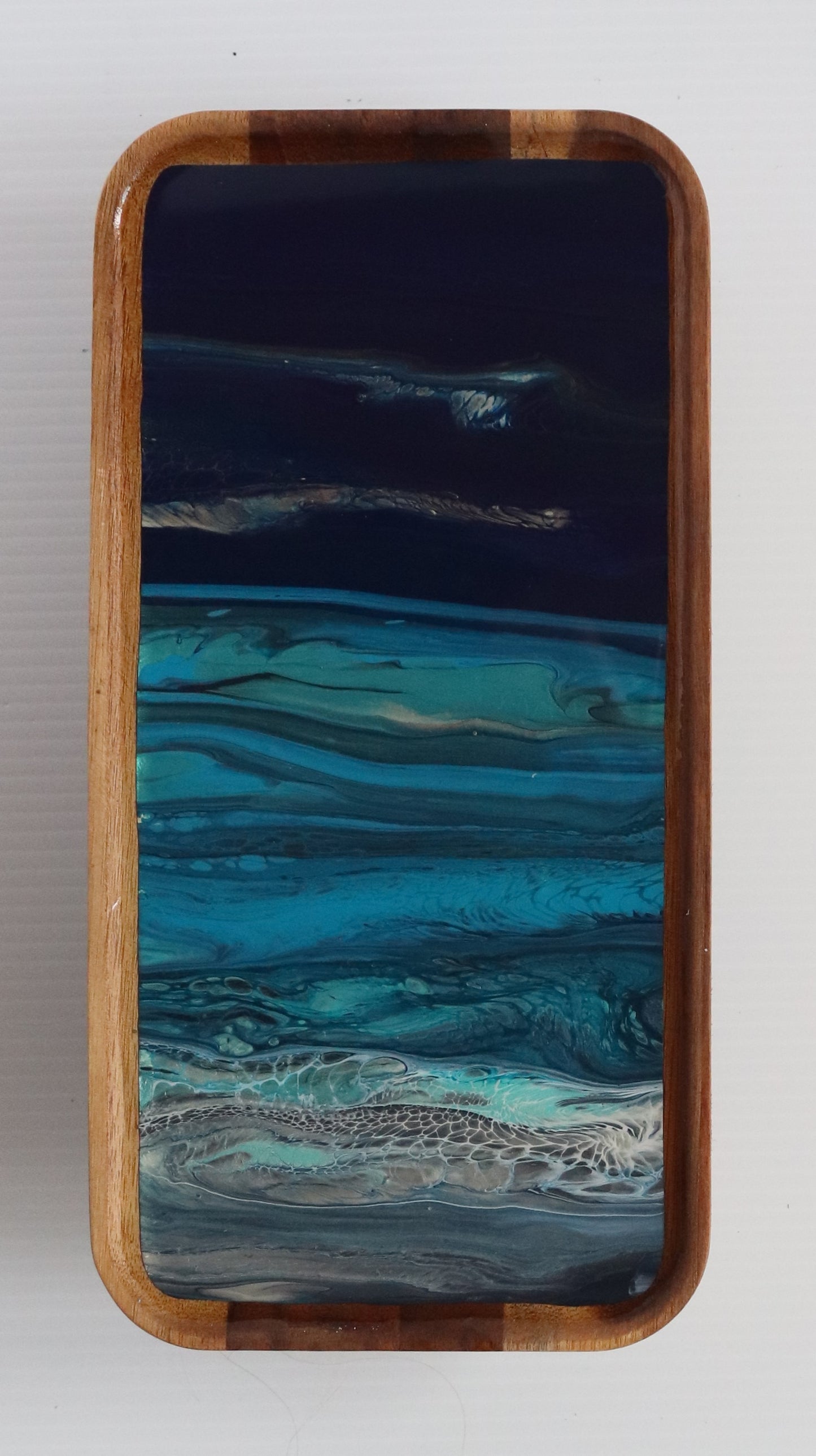 6 x 12 trinket tray w/ legs - Night Sea 1