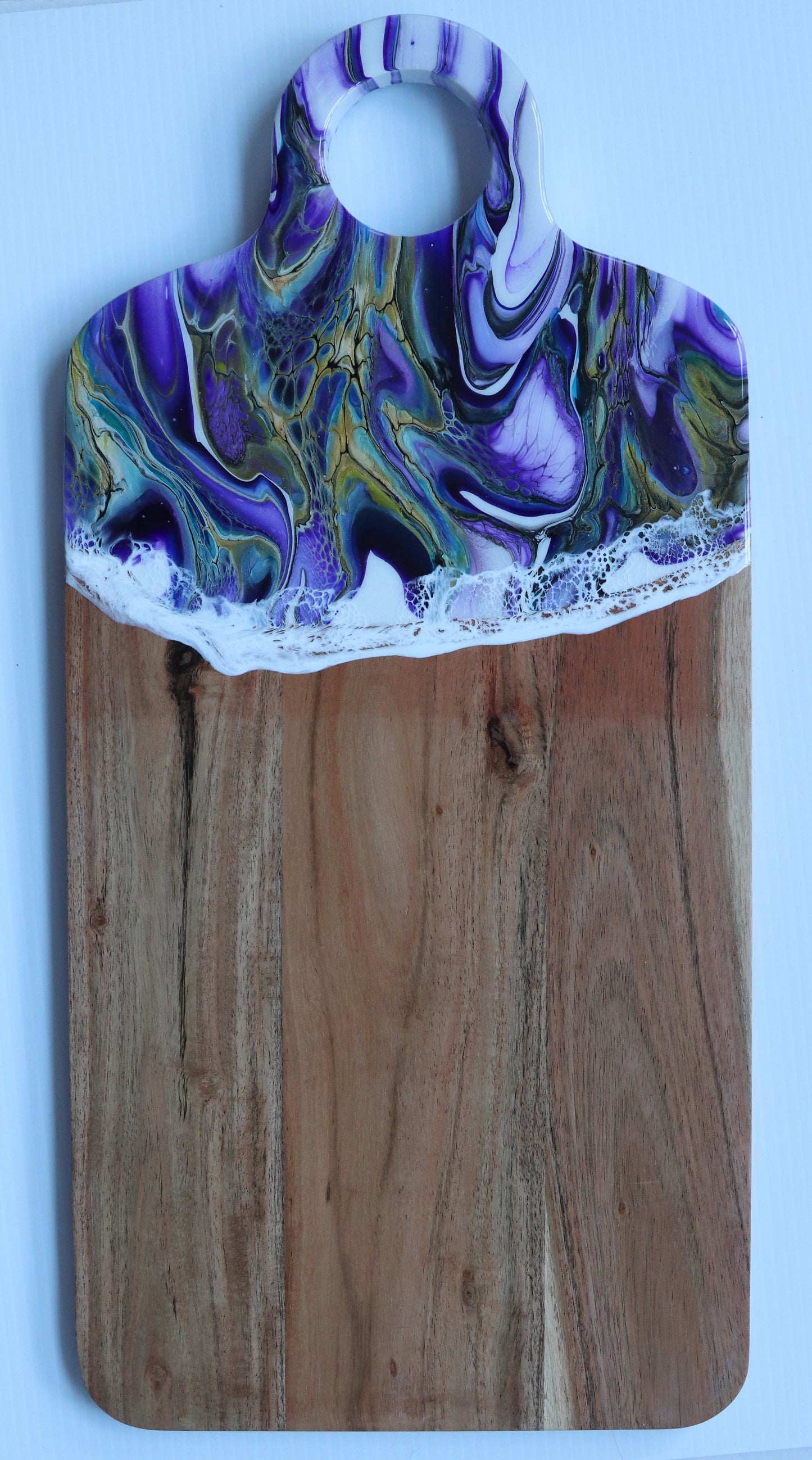 22 X 10 1/2" Serving Board - Purple/Green 1