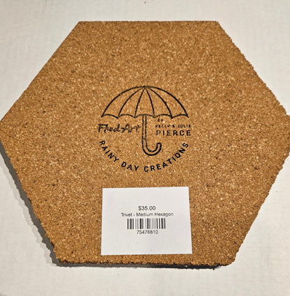Trivet - Lg Medium Hexagon - Bermuda 1