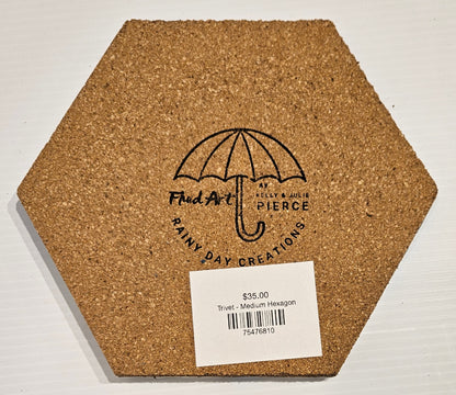 Trivet - Sm Medium Hexagon - Night Beach 1
