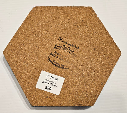 Trivet - Small Hexagon - Blue 1