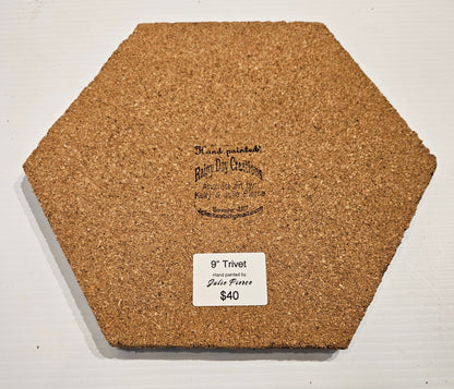Trivet - Large Hexagon - Blue 1