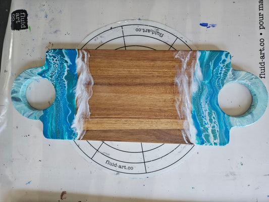 7 1/4" x 19 1/2" Charcuterie Board - Bermuda Beach