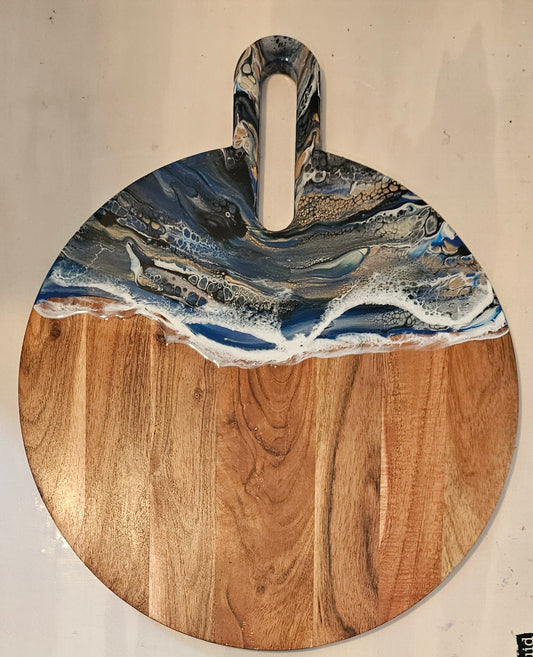 20 X 16 Round - Winter Beach 1