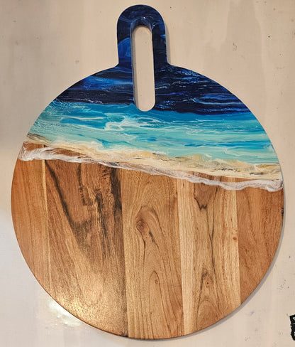 20 X 16 Round - Night Beach