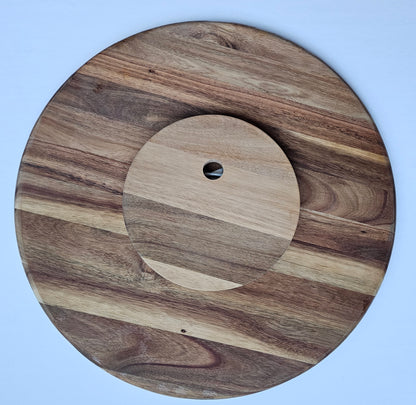 18" Acacia Lazy Susan NS - Autumn Harvest