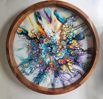 18" Acacia Lazy Susan - Colorfest 1