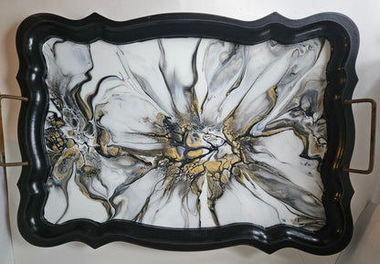 14 3/4 x 21 Serving Tray - Naturally Metallic 1
