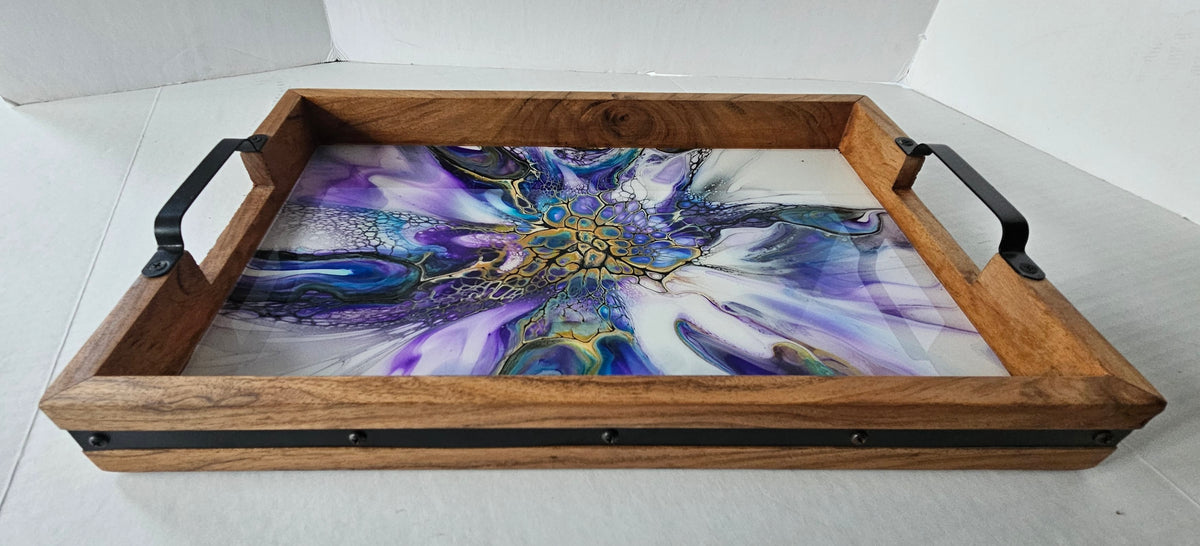 12 x 18 Acacia Serving Tray - Lime Enchantment