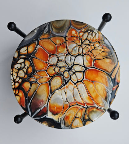 Coaster - Set of 4, Rnd w Holder - Autumn Harvest