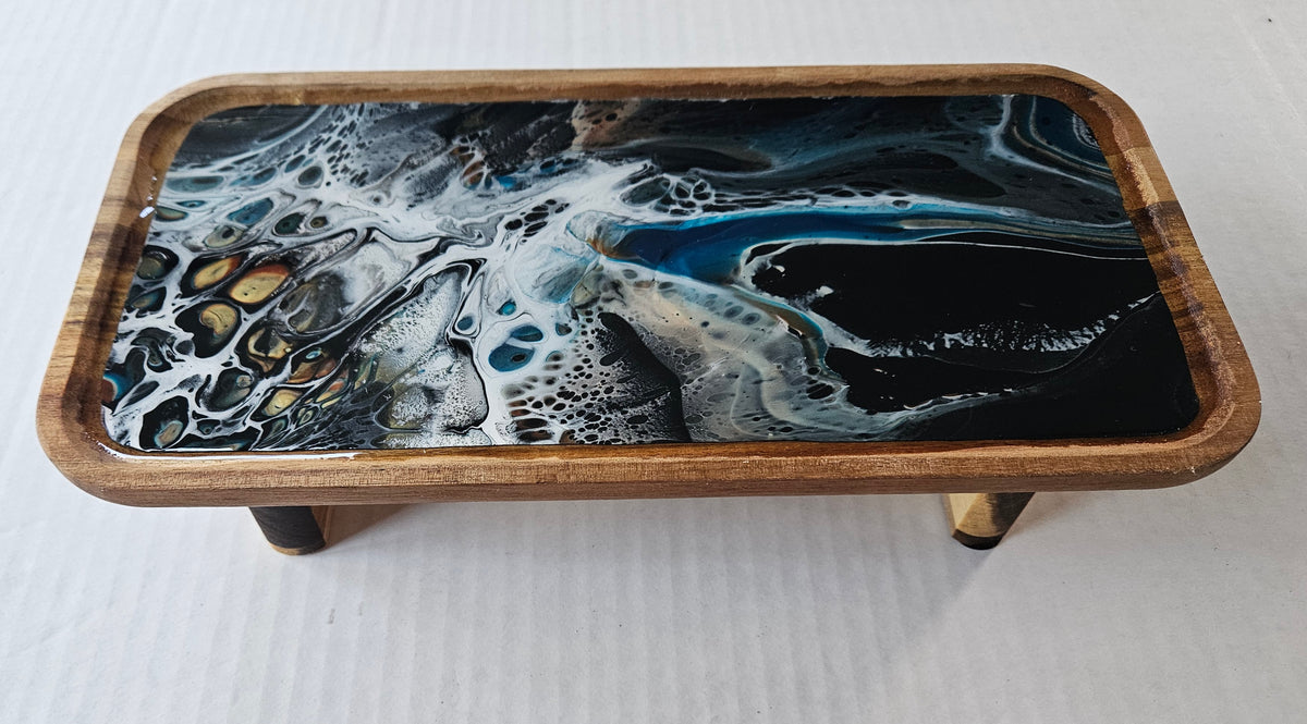 6 x 12 trinket tray w/ legs - Navajo Glow 1