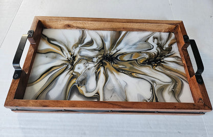 10 x 16 Acacia Serving Tray - Naturally Metallic 1