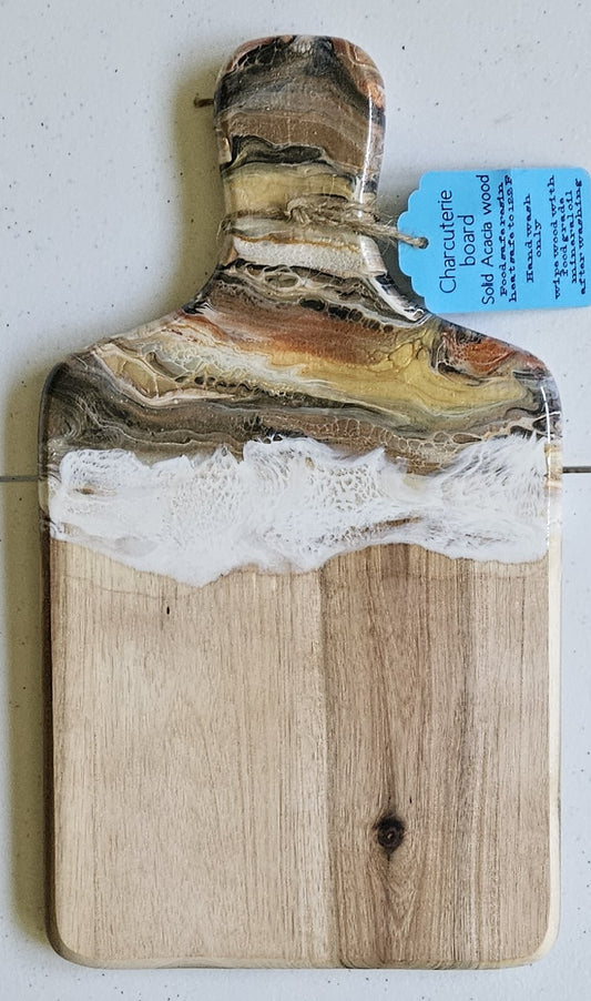 7 1/2 X 13 1/2" Charcuterie Board - Metallic 1
