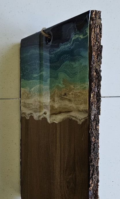 14 X 9 1/2 " 2 Side Live Edge Charcuterie - Beach 1