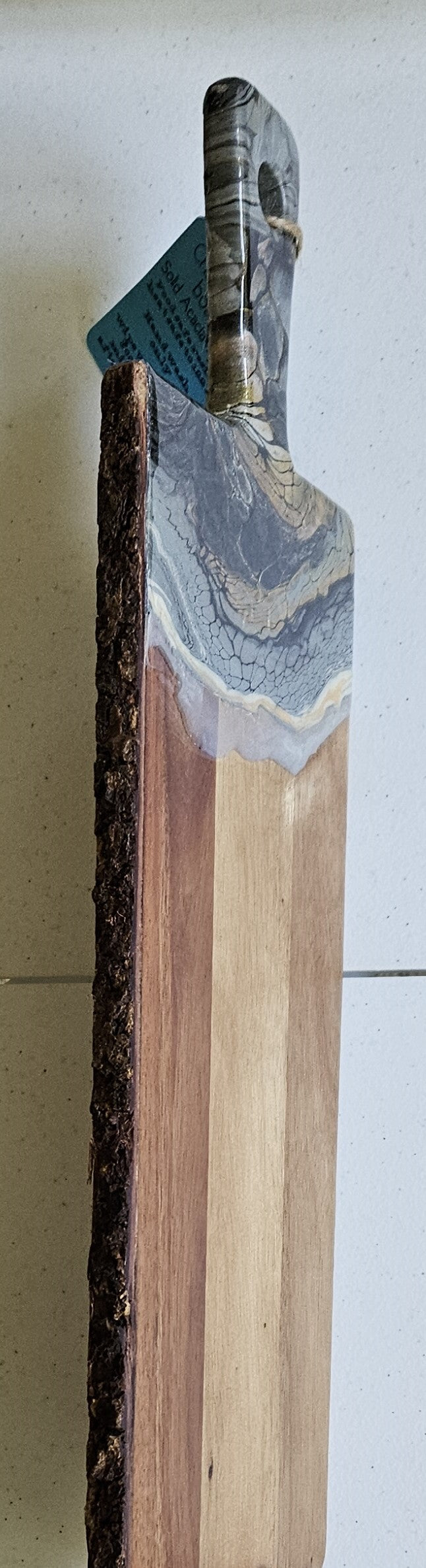20" X 6" Live Edge Acacia - Metallic 1