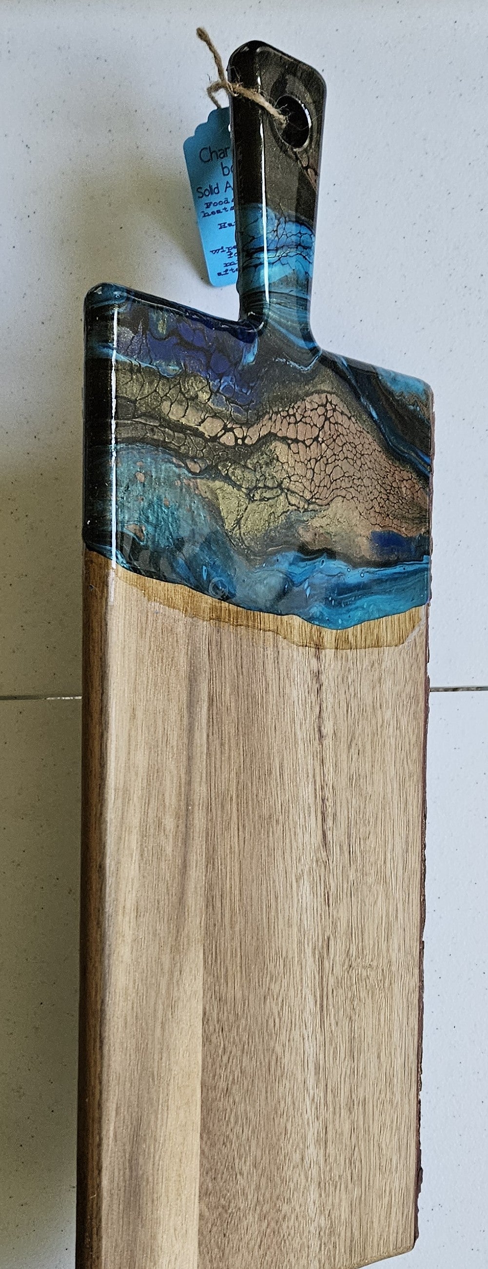 22" X 8" Live Edge Acacia - Metallic 1