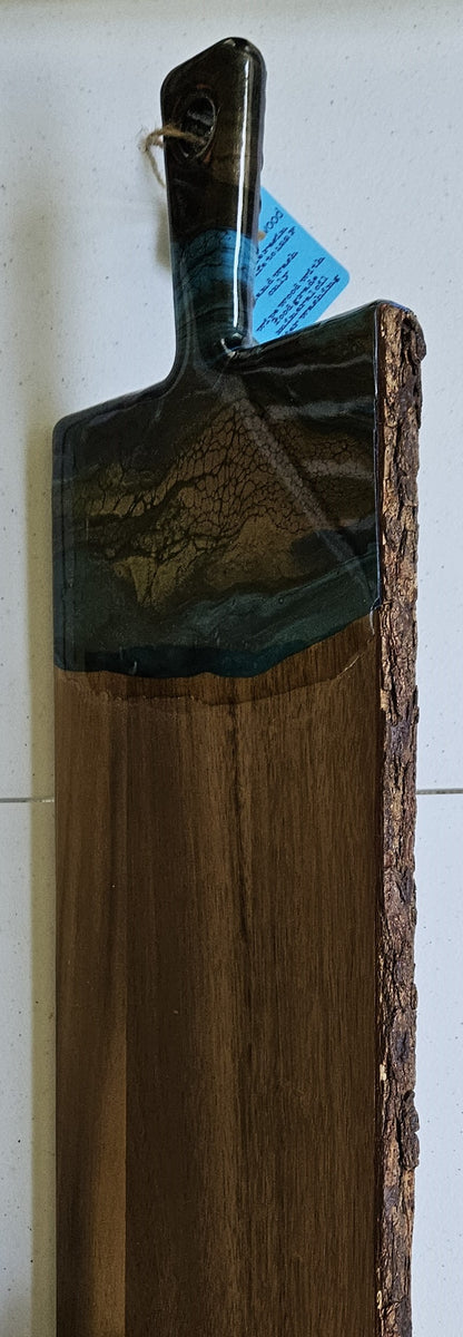22" X 8" Live Edge Acacia - Metallic 1