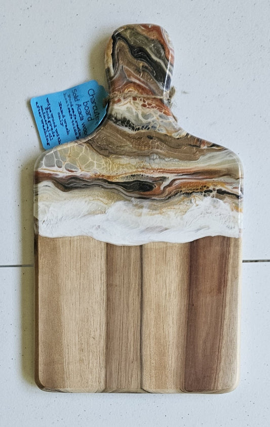 7 1/2 X 13 1/2" Charcuterie Board - Metallic 2