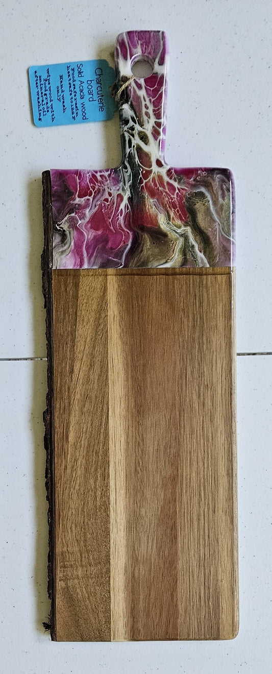 20" X 6" Live Edge Acacia - Pink