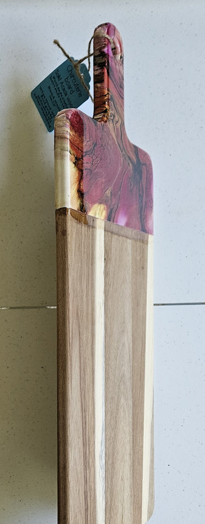 20 1/2 × 7 1/4 Serving Board - Red/Pink