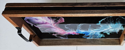 12 x 18 Acacia Serving Tray - Purple/Pink/Blue/Green