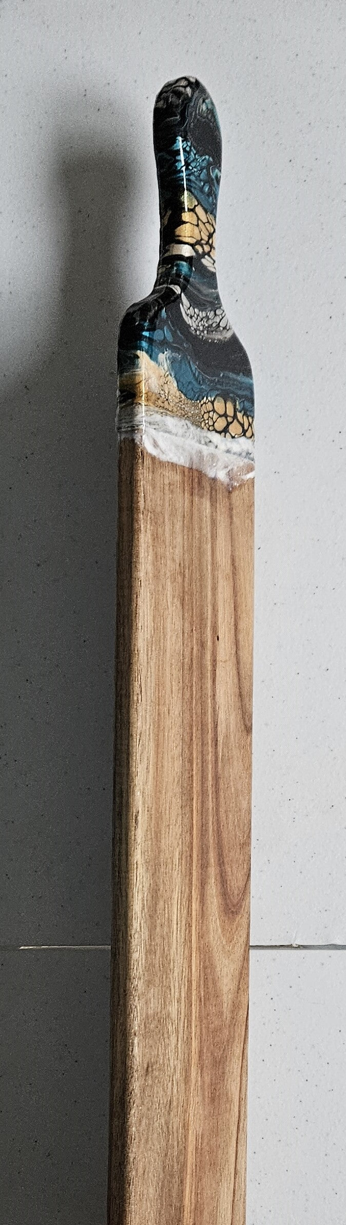 22 1/2" X 3 1/2" Acacia Board - Green/Gold 1
