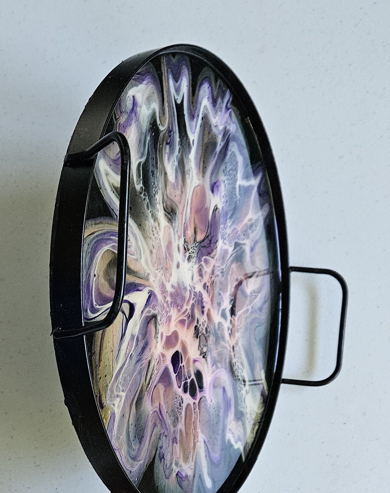 12" Round Serving Tray - Pink/Purple 1