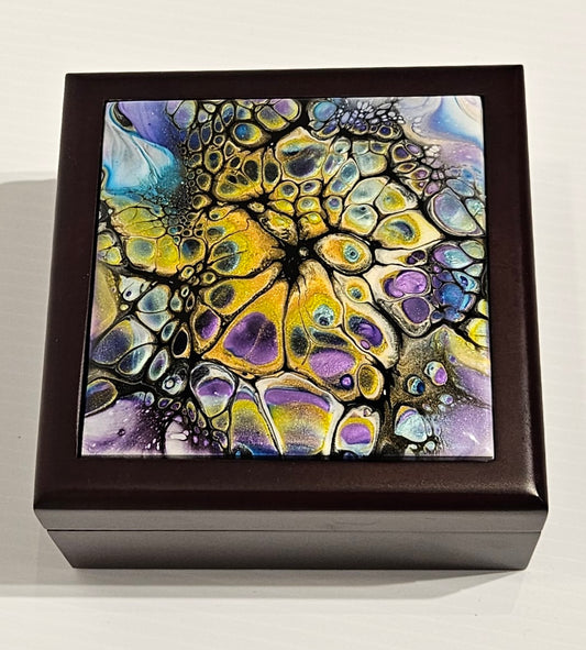 Jewelry Box - Small - Purple/Gold 1