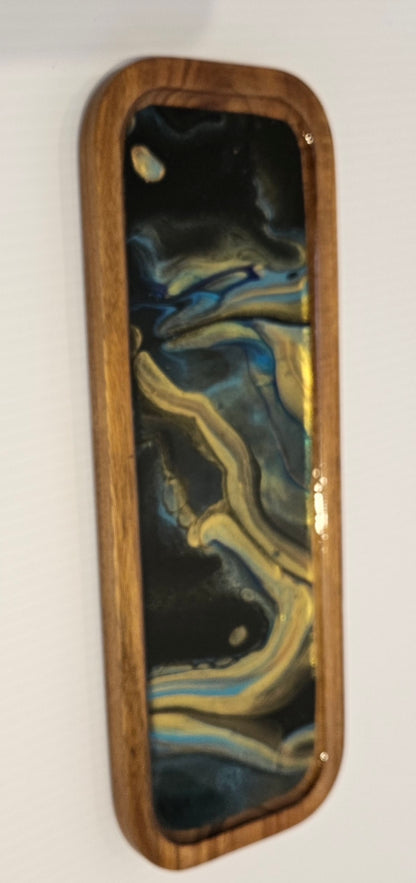 4 × 11 TRINKET TRAY - Gold/Green 1