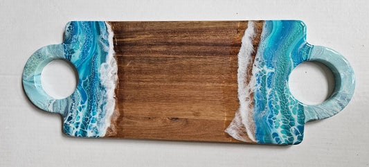 7 1/4" x 19 1/2" Charcuterie Board - Ocean 1