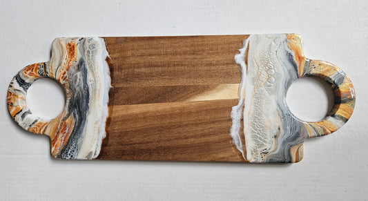 7 1/4" x 19 1/2" Charcuterie Board - Metallic 1
