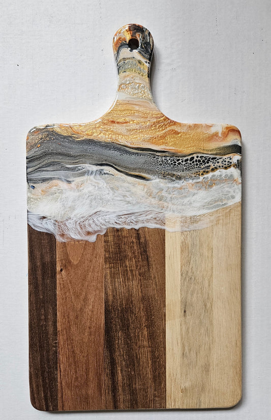 16 X 9 Acacia Serving Board - Metallic 4