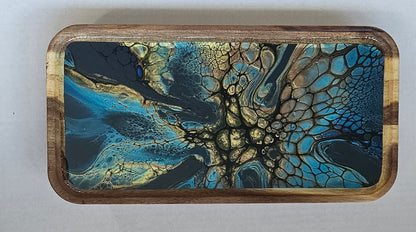 6 x 12 trinket tray w/ legs - Cobalt Bronze