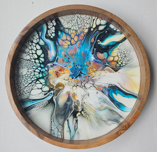 18" Acacia Lazy Susan - Colorfest