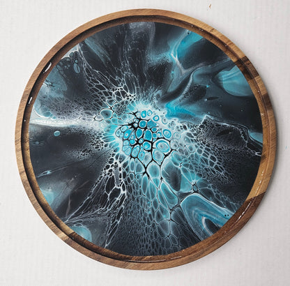 11 x 11 Round Trinket Tray - Blue 2