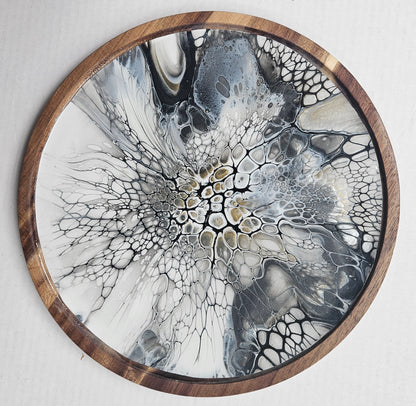 11 x 11 Round Trinket Tray - Naturally Metallic