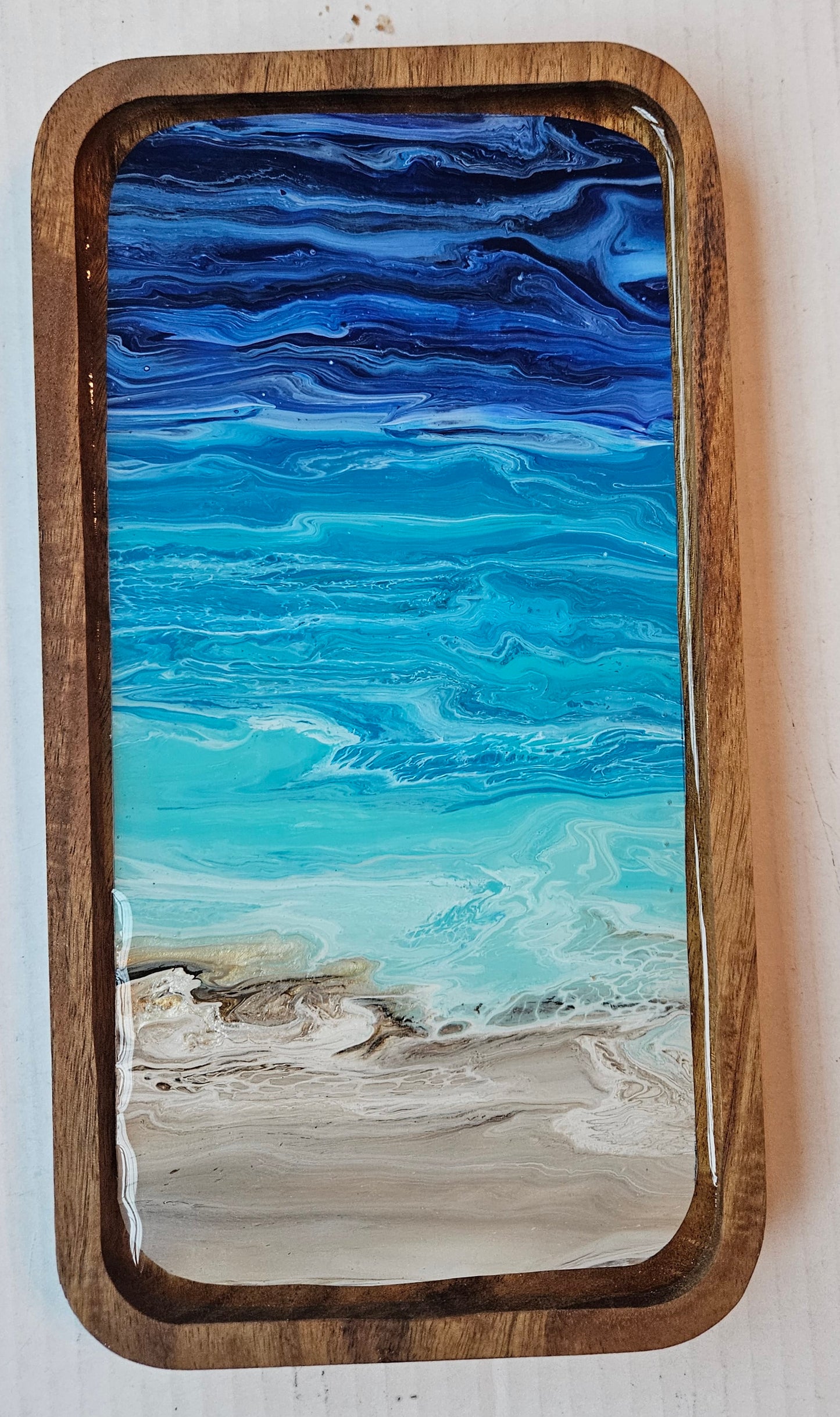 5 1/2 × 10 3/8 TRINKET TRAY - Night Beach 1