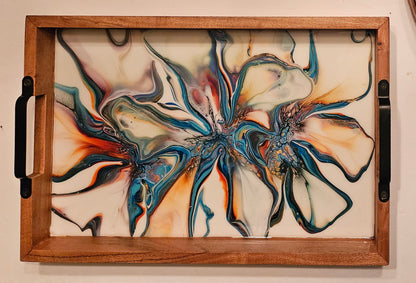 12 x 18 Acacia Serving Tray - Colorfest 1