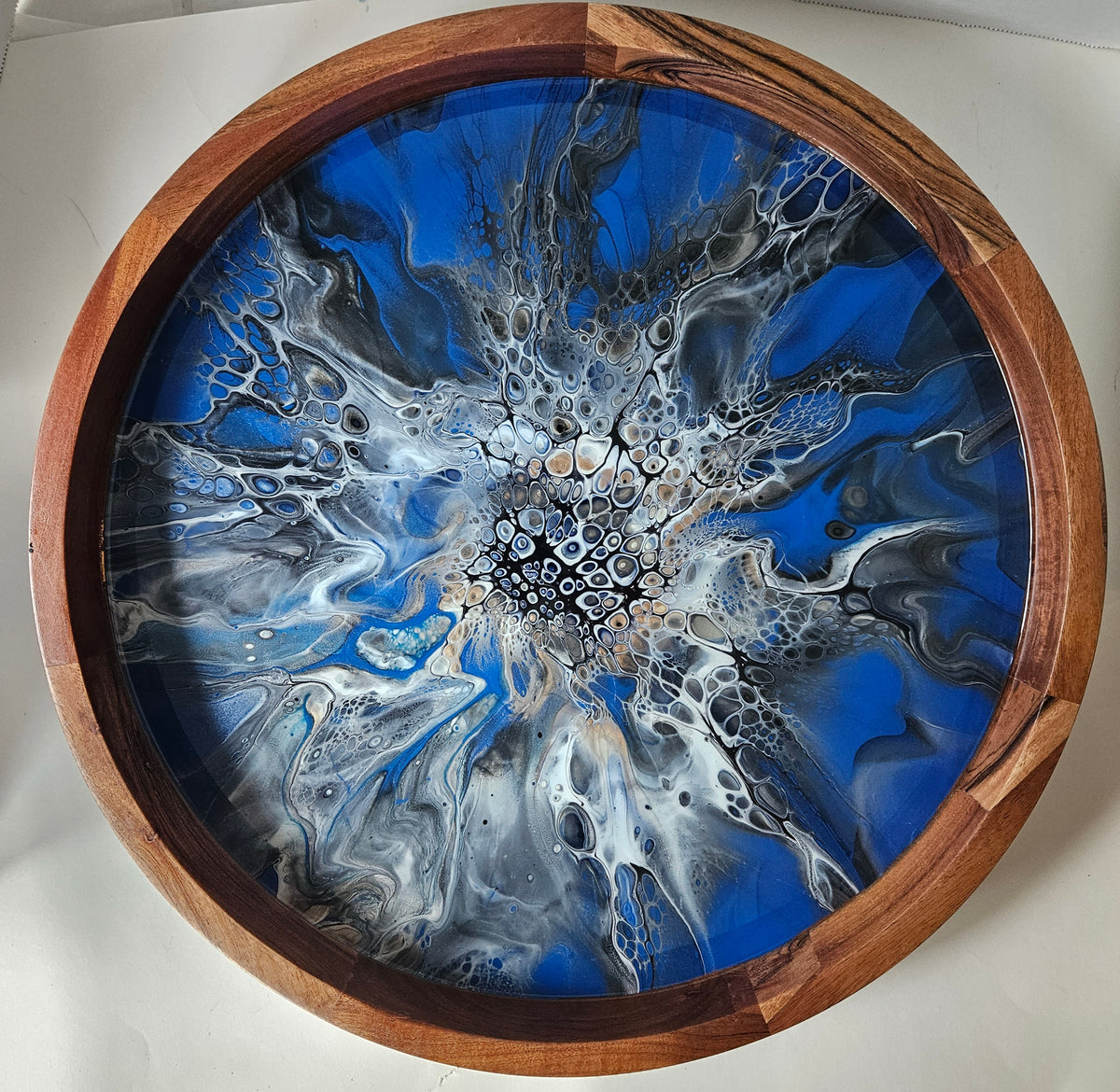 18" Acacia Lazy Susan - Bronze Blueblood 1