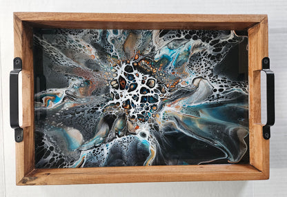 12 x 18 Acacia Serving Tray - Navajo Glow 1