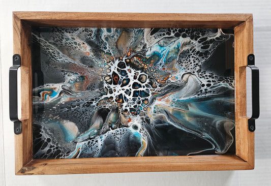 12 x 18 Acacia Serving Tray - Navajo Glow 1