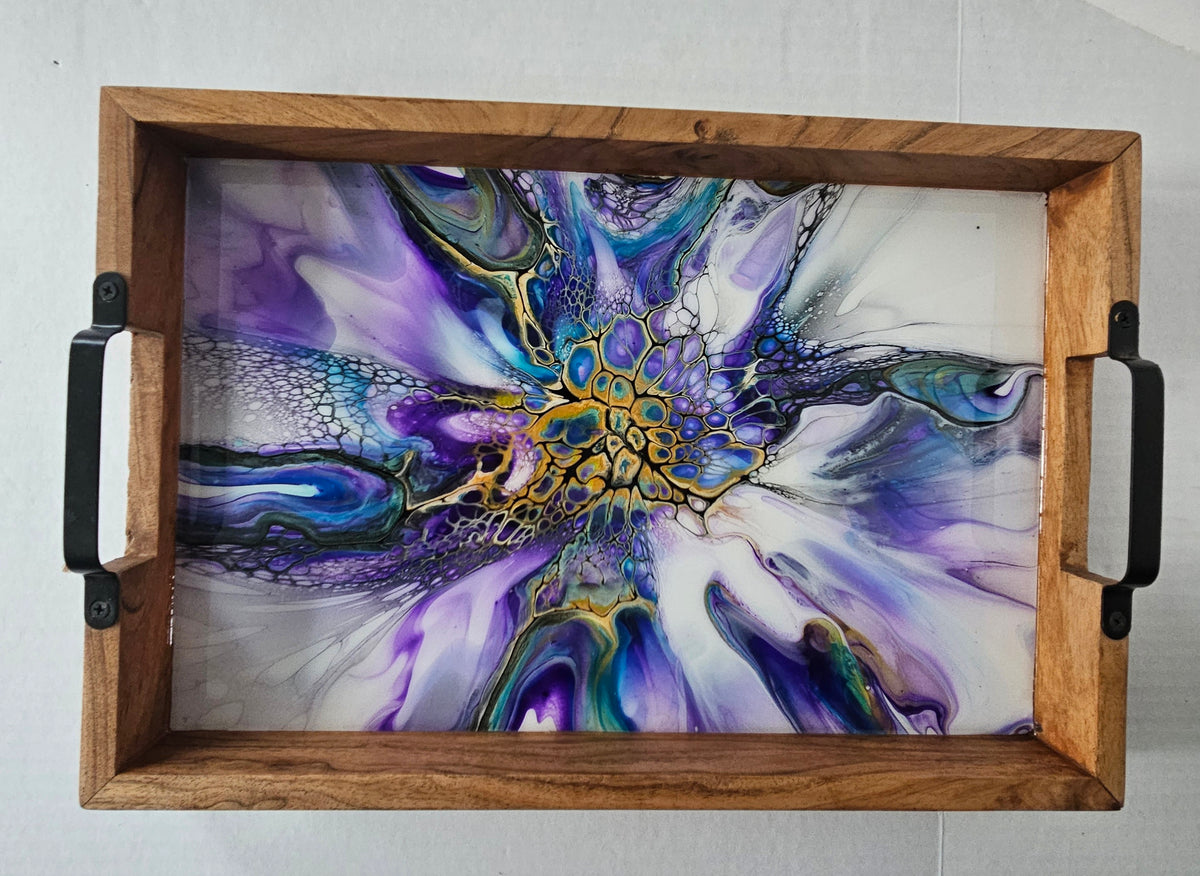 12 x 18 Acacia Serving Tray - Lime Enchantment