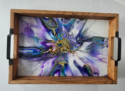12 x 18 Acacia Serving Tray - Lime Enchantment
