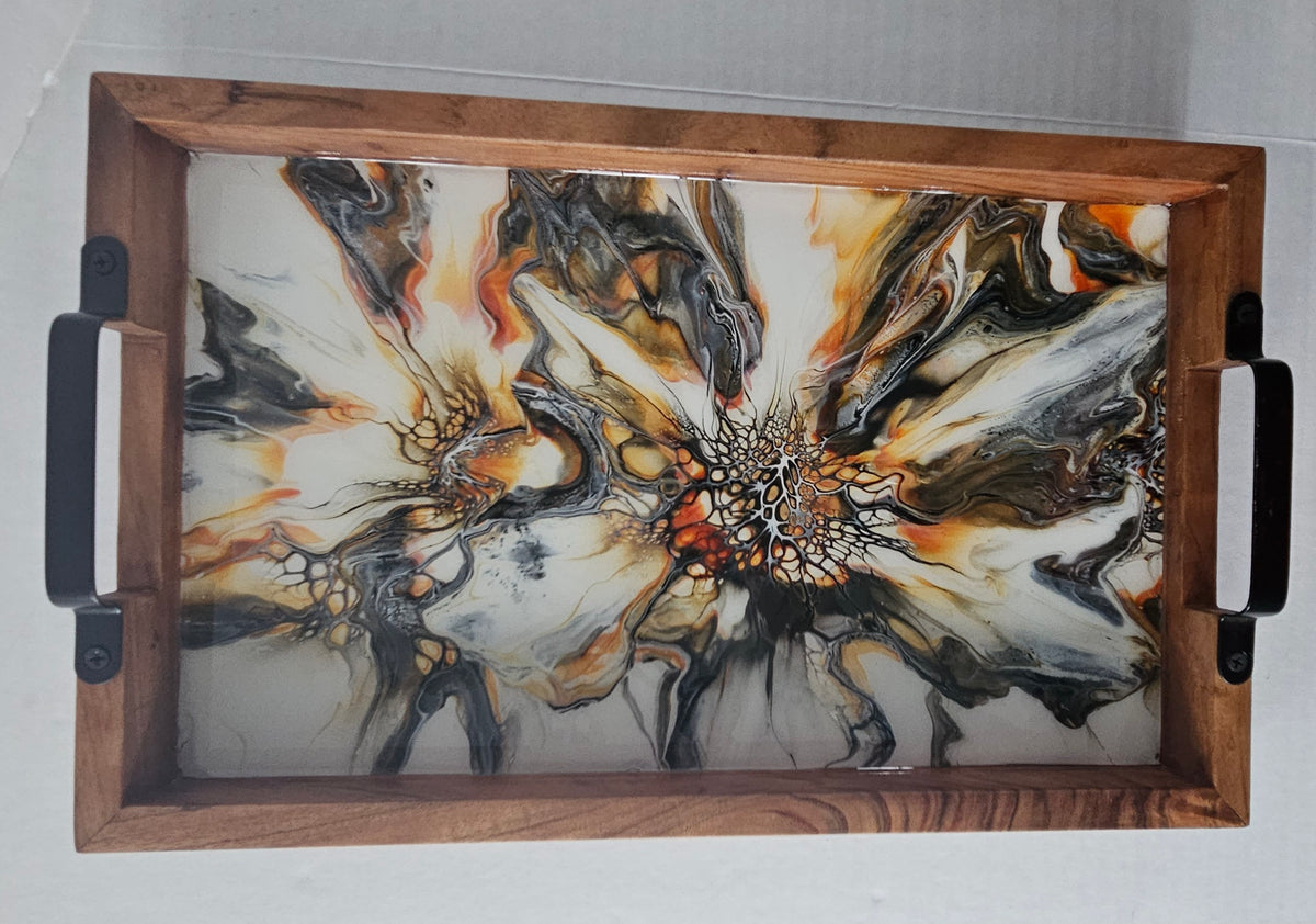 10 x 16 Acacia Serving Tray - Autumn Harvest 1