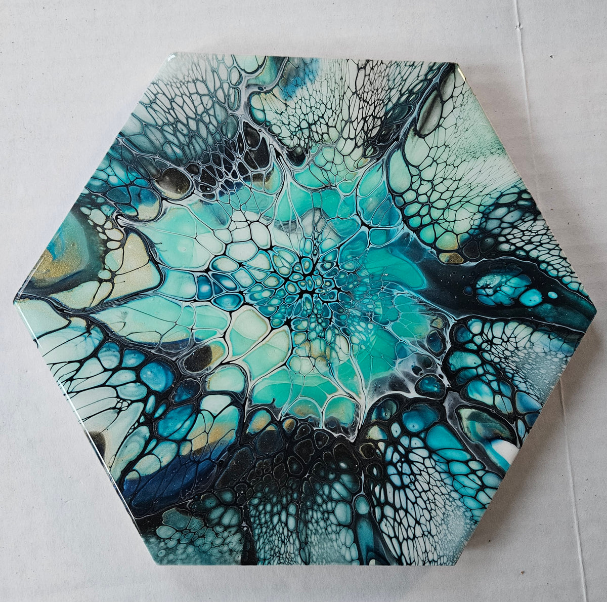 Trivet - Lg Med Hex - Cobalt Flash
