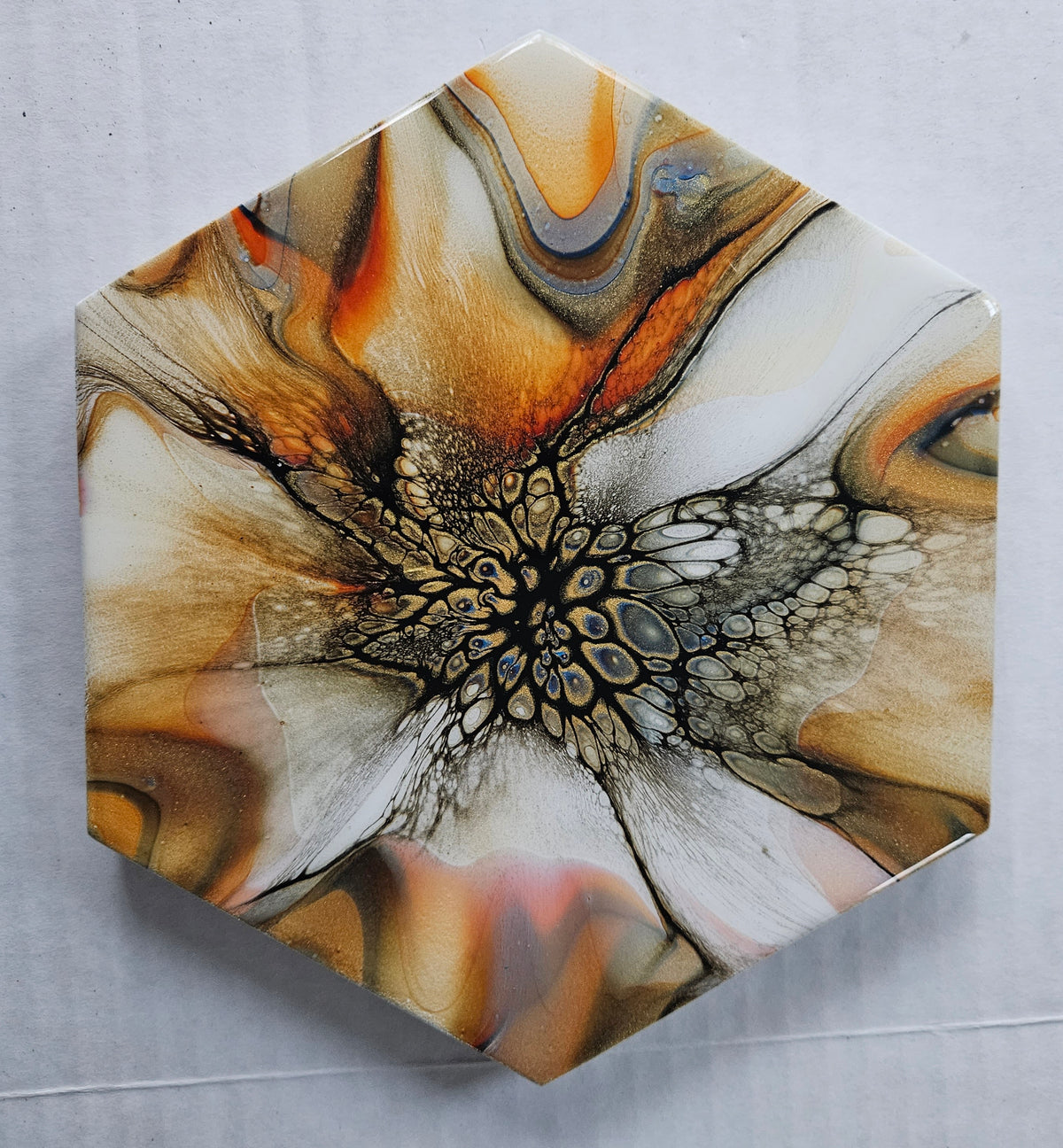Trivet - Sm Hex - Golden Waterfall