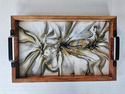 10 x 16 Acacia Serving Tray - Naturally Metallic 1
