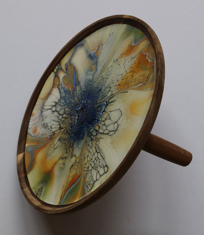 12 x 12 Round Trinket Tray w/ Legs - Blue 1