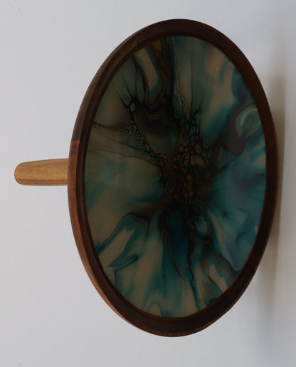 12 x 12 Round Trinket Tray w/ Legs - Blue 2